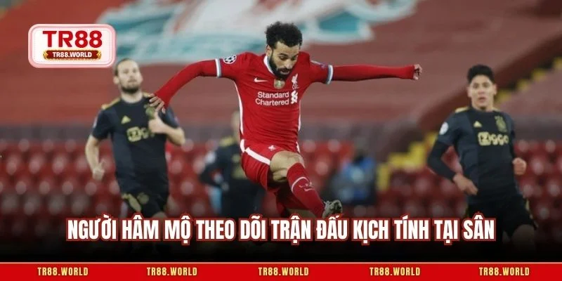 Người hâm mộ theo dõi trận đấu kịch tính tại sân